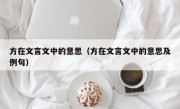 方在文言文中的意思（方在文言文中的意思及例句）