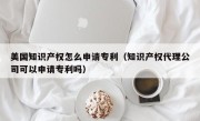 美国知识产权怎么申请专利（知识产权代理公司可以申请专利吗）