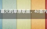 十首最火的草原歌曲，40首内蒙古草原歌曲