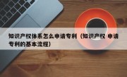 知识产权体系怎么申请专利（知识产权 申请专利的基本流程）