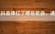 今年抖音捧红了哪些歌曲，通过抖音今年走红的歌曲