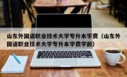 山东外国语职业技术大学专升本学费（山东外国语职业技术大学专升本学费学前）