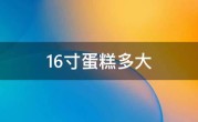 16寸蛋糕多大
